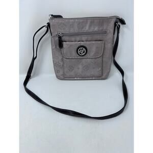 Kim Rogers Women's Beige Crossbody‎ Bag with Design Brown Strap